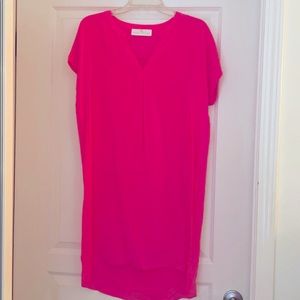 Amanda Uprichard Hot Pink 100% Silk Dress - NWOT